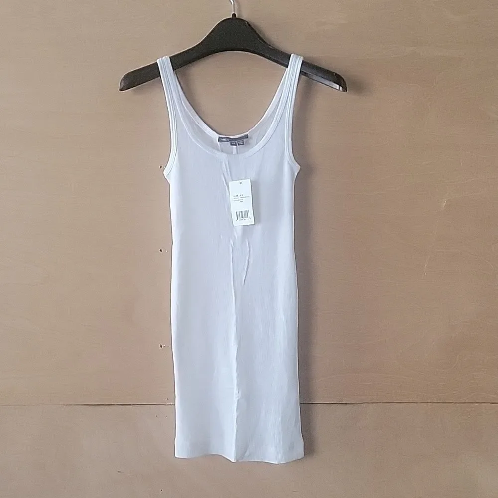 NWT XS White Vince Favorite Tank Modal Jersey Fitted Basic Soft BalletCore Long - Picture 2 of 10